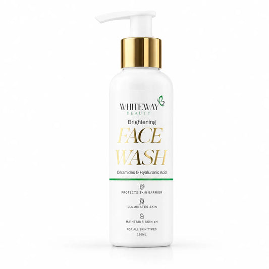 Whiteface Beauty Brightening Face Wash bottle on a white background