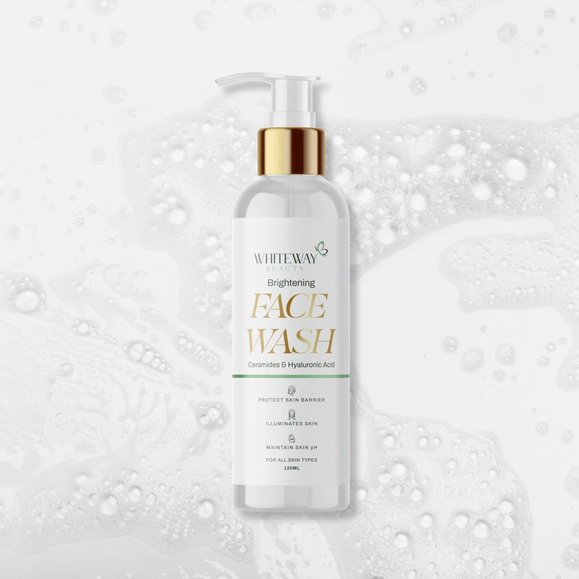 Brightening Face Wash with Ceramides & Hyaluronic Acid - 120ml