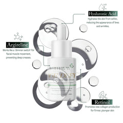 Anti-aging serum with Retinol and Hyaluronic Acid for all skin types - Whiteway Beauty Age Defy serum for hydrating and plumping skin.