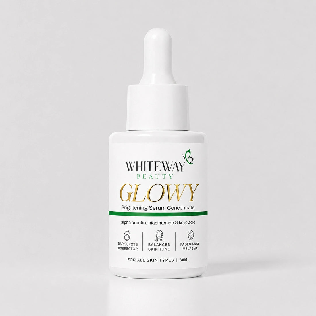 Macro close-up of Whiteway Beauty serum texture showing a lightweight, fast-absorbing clear liquid, ideal for sensitive skin and daily moisturizing.