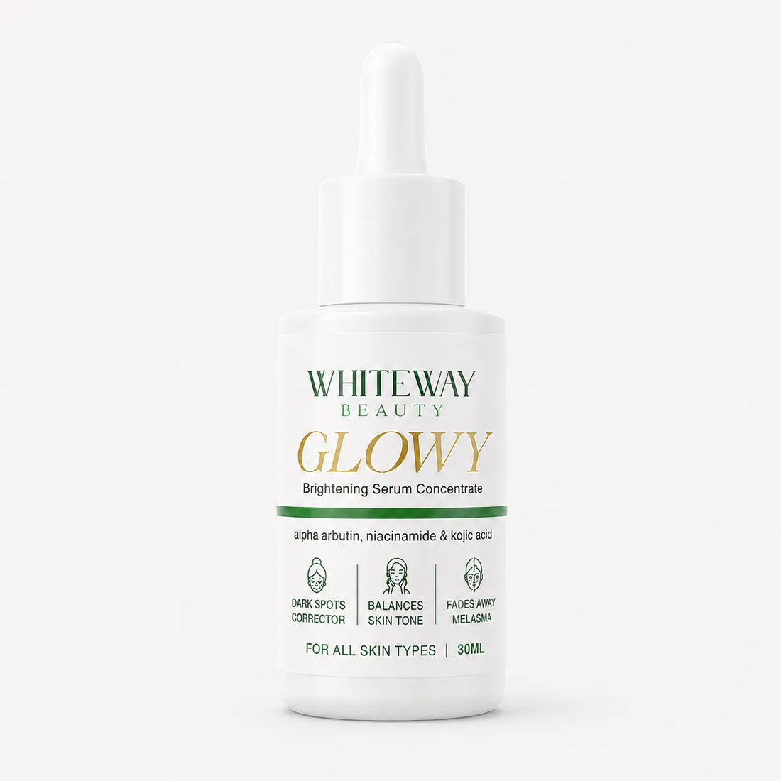 Macro close-up of Whiteway Beauty serum texture showing a lightweight, fast-absorbing clear liquid, ideal for sensitive skin and daily moisturizing.