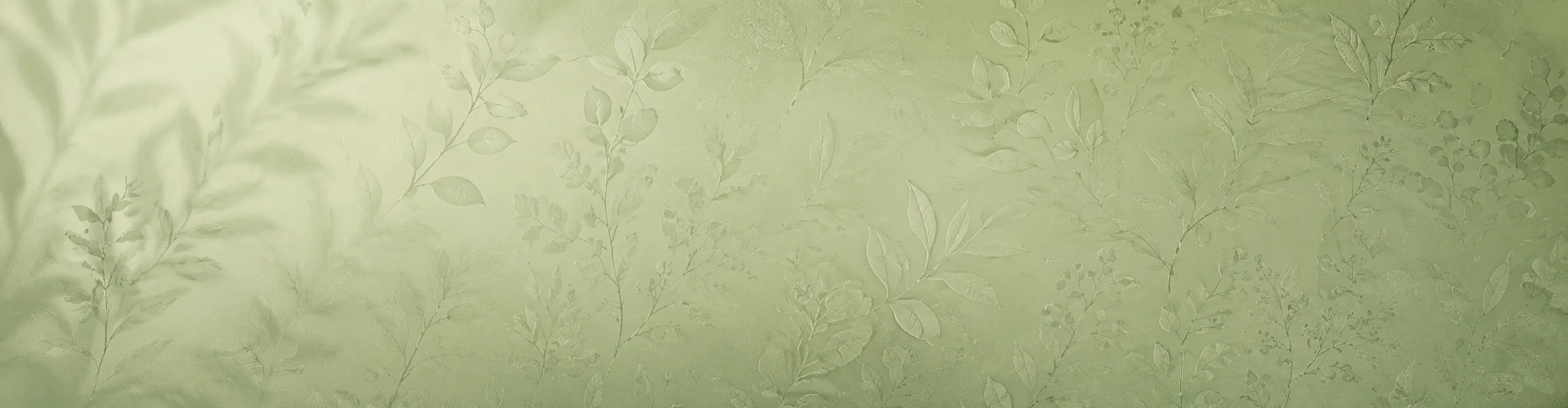 Soft sage green botanical background with delicate leaf patterns, elegant natural textures, and a premium skincare-inspired aesthetic for beauty branding.